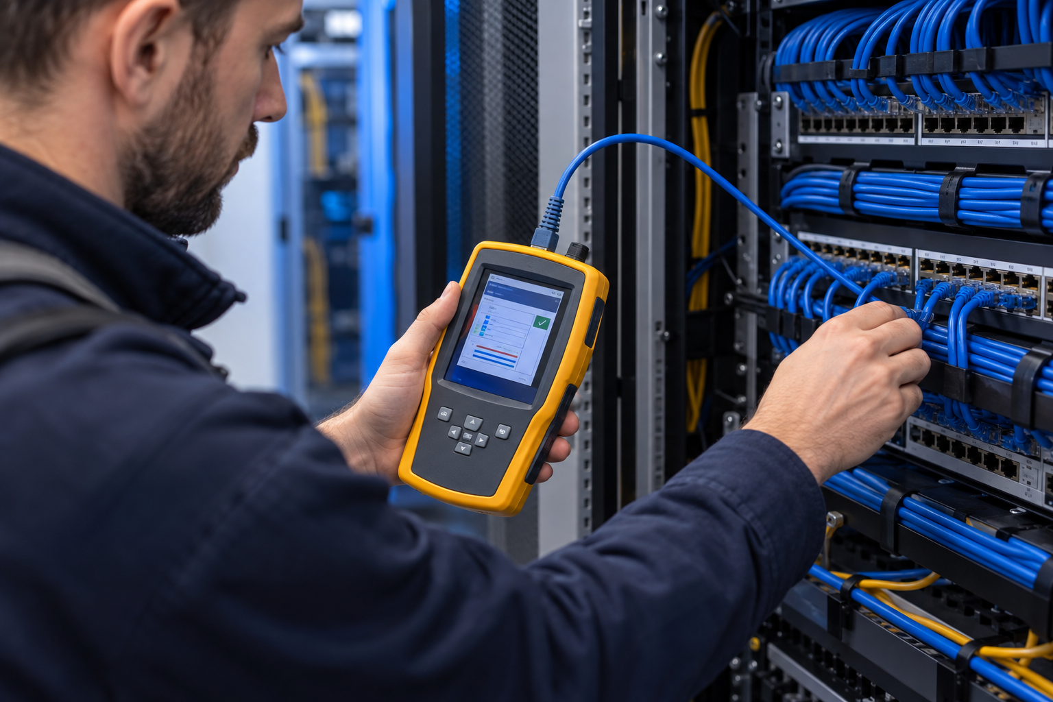 Mesure d’une liaison Ethernet avec un testeur réseau